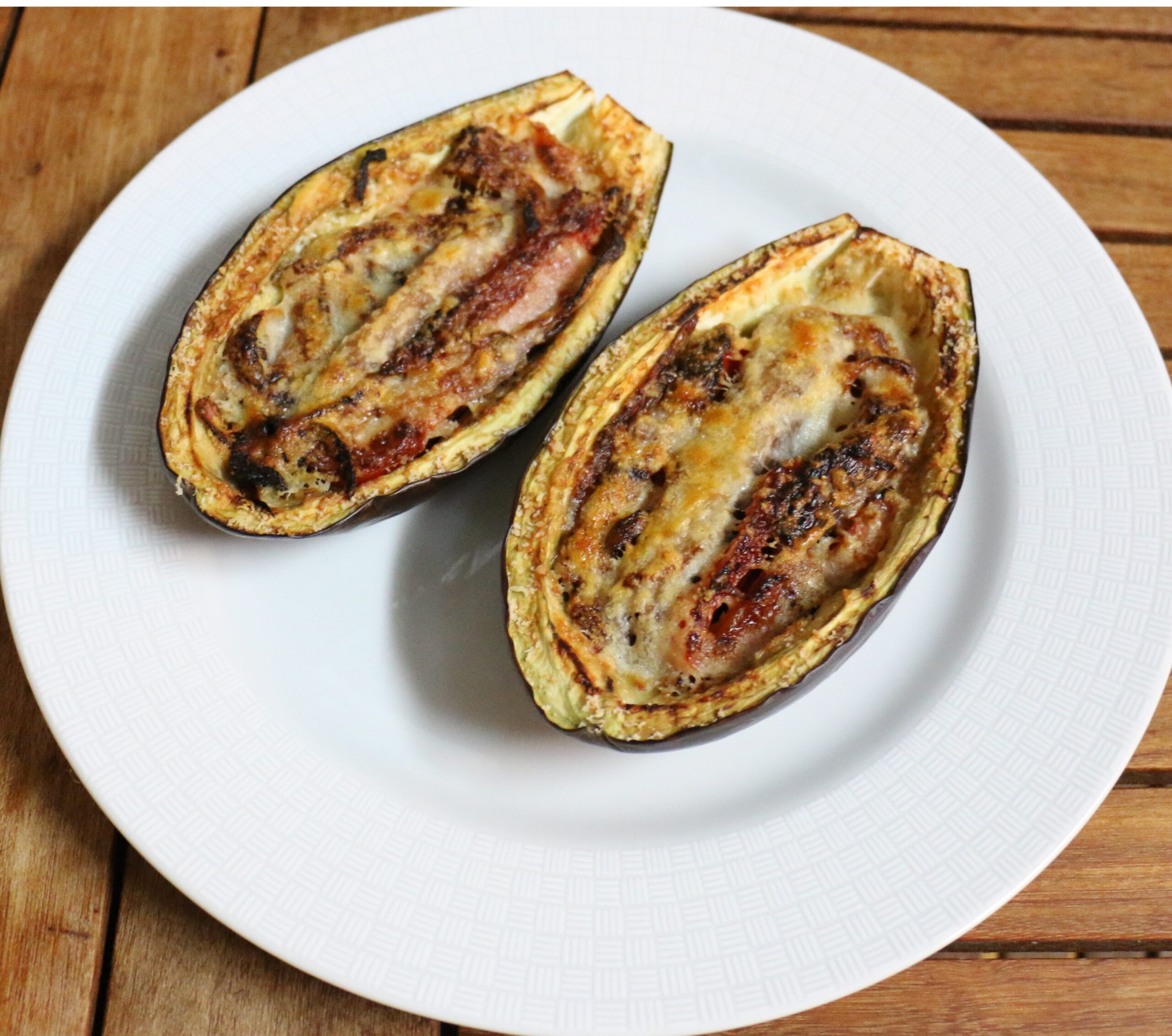 Beringelas gratinadas com sardinhas